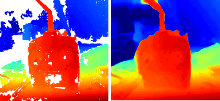 Depth Completion using a View-constrained Deep Prior