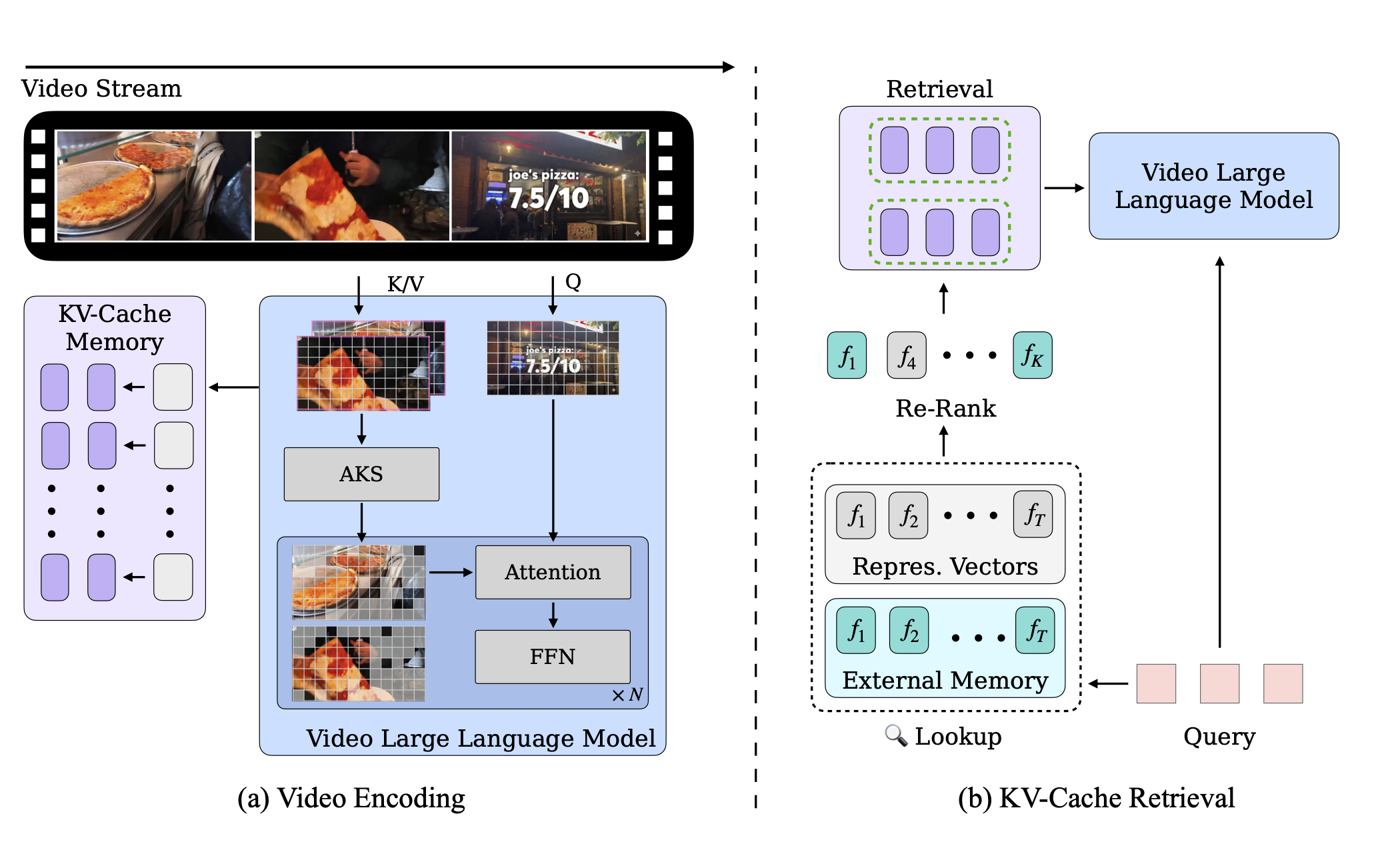 Going Down Memory Lane: Scaling Tokens for Video Stream Understanding with Dynamic KV-Cache Memory
